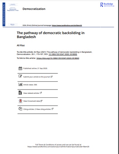 The pathway of democratic backsliding in Bangladesh